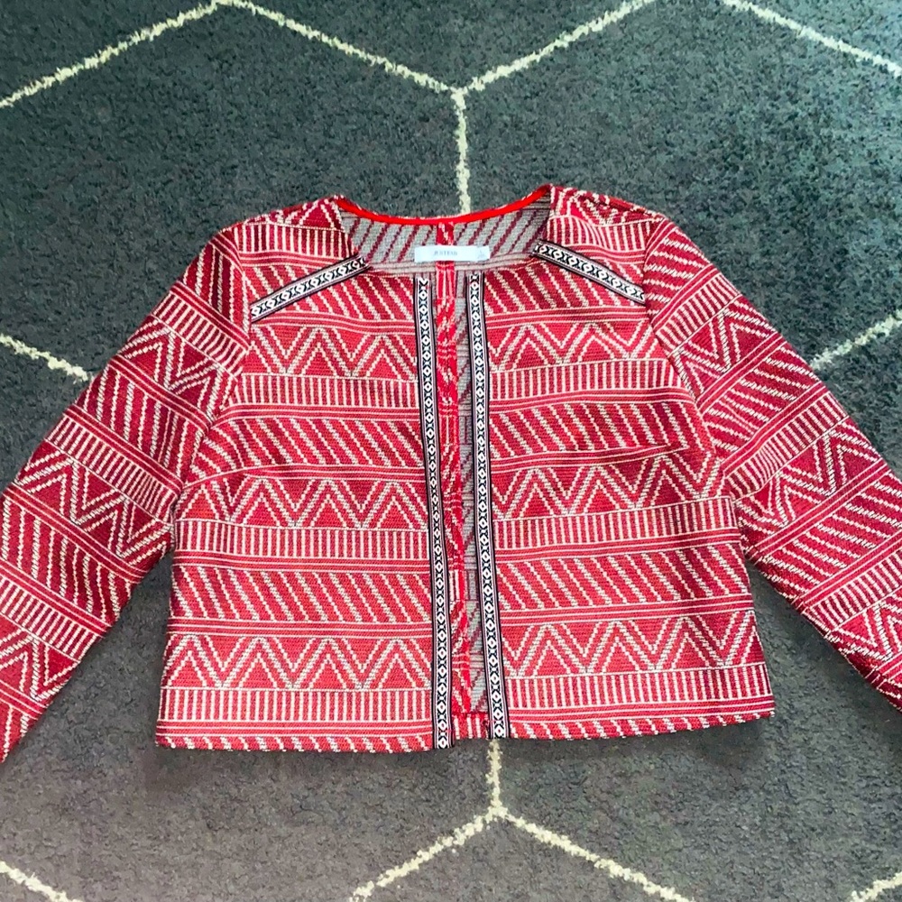 Cropped woven jacket